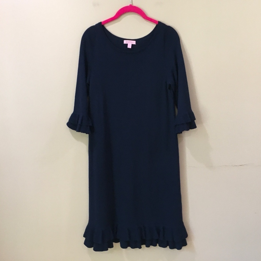Lilly Pulitzer Knit Sweater Dress Blue Navy